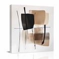 thumbnail image 2 of Canvas Wall Art Black Beige Color Block Canvas Art Print Abstract Modern Boho Pictures Wall Decor for Living Room Bedroom Artwork Decorations Stretched Framed Ready to Hang 10"x10", 2 of 9