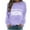 Purple, variant on Cmfcve Women's Sweatshirt Letter Print Long Sleeve Graphic Tops Crew Neck Loose Gym Pullover
