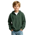 thumbnail image 4 of Boys Waffle Knit Hoodies Teen Casual Quarter Zip Long Sleeve Hooded Sweatshirt Soft Comfort Pullover Tops Fashion Preppy Fall Clothes 4-14Years, 4 of 4