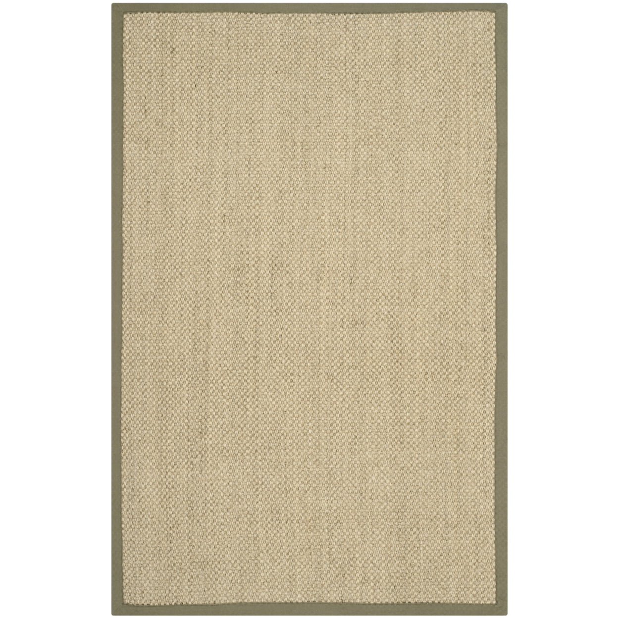 SAFAVIEH Natural Fiber Juniper Border Sisal Runner Rug, Natural/Green, 2'6" x 6'