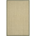 SAFAVIEH Natural Fiber Juniper Border Sisal Area Rug, Natural/Green, 8