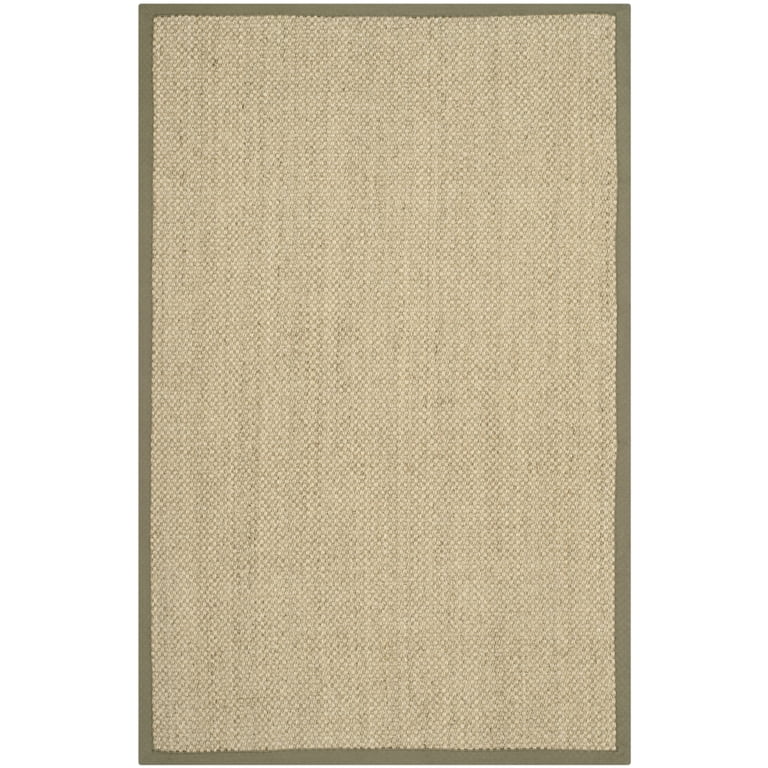 SAFAVIEH Watercolor Collection 6'7 Round Light Yellow/Green WTC673H Modern Boho Abstract Non-Shedding Dining Room Entryway Foyer Living Room Bedroom