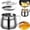 B-Multicolor, variant on Stainless Steel Oil Filter Container, Heat‑Resistant Can with Built‑in Mesh Strainer Lid, for Used Frying Oil Filtering & Storage, Countertop Placement and Kitchen Stove‑Side Cooking Work