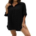 thumbnail image 2 of CHOK Paréos d'Été pour Maillots de Bain en Chiffon pour Femmes, Robe Chemise à Pompons Ample, 2 of 6