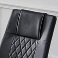 thumbnail image 6 of Sumdeal Modern Dining Chairs Set of 4 , Metal Kitchen Chairs with Leather Padded Seat High Back, Dining Chairs set of 4,Black, 6 of 8