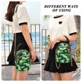 thumbnail image 6 of FORMRS Crossbody Bag for Women Quilted Travel Shoulder Cell Phone Purse with Chain Strap Handbag, Green Camouflage Pattern, 6 of 7