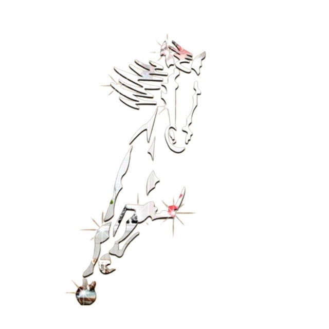 Monstrate 3D Horse Wall Sticker Props Household Exquisite Decorating Indoor Self-adhesive Room Decal Ornament Accessory Backdrop Decoración del hogar No.6