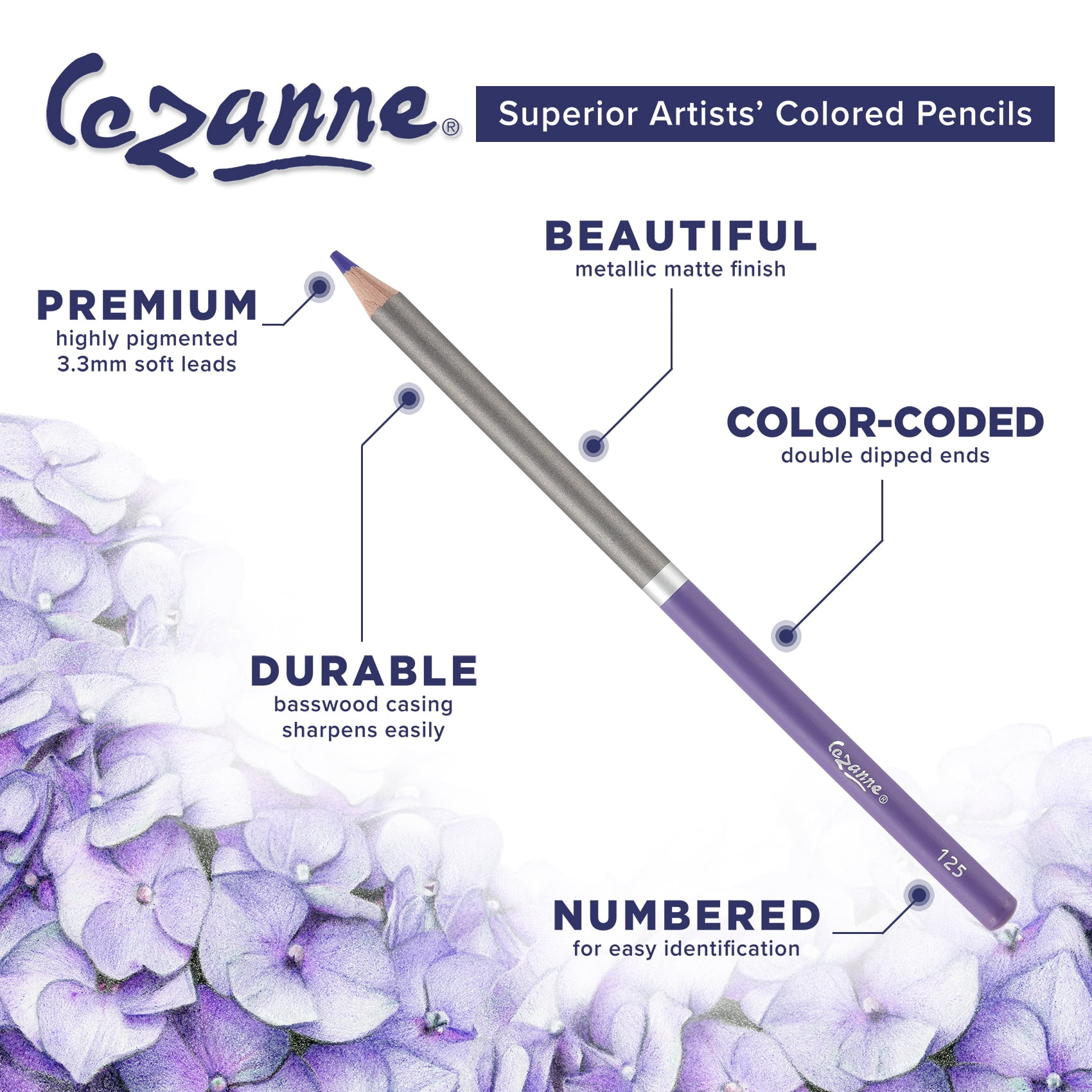 Creative Mark Cezanne Premium Colored Pencils Bright Green 6 Pack - Highly-Pigmented Drawing Pencils - Coloring Pencils for Drawing, Blending, Coloring, and More