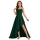 thumbnail image 4 of Vestido de Manga Larga Una Línea para las Mujeres Elástico Twirly Patinador Escuela Vestido de Recital Cuello Redondo Sólido Vestido para Niña de 4-14 Años, 4 of 6