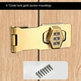 thumbnail image 2 of Multifunctional Password Cabinet Door Lock Metal Door Bolt Drawer Lock 4 Inch Gold, 2 of 9