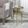 thumbnail image 2 of Bowery Hill Table d'Appoint Contemporaine en Aluminium avec Dessus Rond en Or, 2 of 4