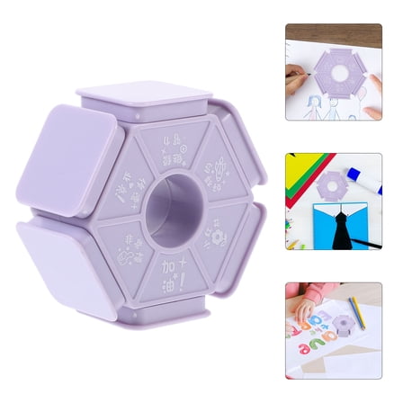 UPOUART Teacher Reward Stampers 6 Sided English Stamps Classroom Supplies for Elementary Homework