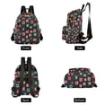 thumbnail image 4 of FORMRS Mini Backpack Purse for Women Travel Daypack Casual Shoulder Bag, Red Block Pattern, 4 of 7