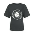thumbnail image 4 of ibuvkizy Womens Tops Short Sleeve Shirts for Women,Women's Fashion Crewneck Printed T-shirt Casual Loose Shirt Tops,Plus Size Blouses Shirts,Summer Casual Graphic Tees, 4 of 6