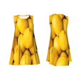 thumbnail image 3 of Bixox Ripe Yellow Lemon Print Women's Sleeveless A-Line Dress with Pockets, Casual Knee-Length Tank Dress for Summer-Medium, 3 of 7