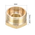 thumbnail image 2 of Brass Threaded Pipe Fitting G3/4 Male x G1/4 Female Hex Bushing Adapter 1pcs, 2 of 4