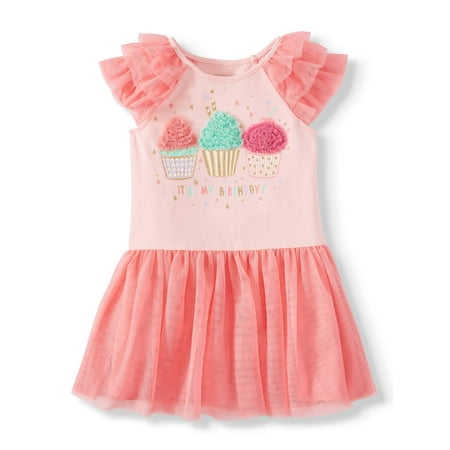 Miniville Baby Girls and Toddler Girls Cupcake Birthday Dress