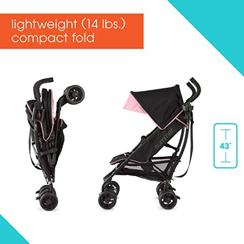 Summer Infant 3Dlite+ Convenience One-Hand Adjustable Stroller