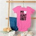 thumbnail image 4 of Cute BFF Niece Aunt Best Auntie Ever Bodysuit Jumper Girls Infant Baby Brisco Brands NB, 4 of 6