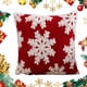 thumbnail image 3 of Funda Almohada para Festival Cojín Navideña Wdftyju Copo Nieve Grande Color Rojo, 3 of 9