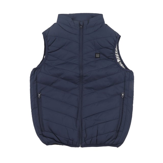 Chaleco calefactable con 9 zonas, 3 niveles de temperatura, calentamiento rápido, USB, azul, para deportes al aire libre, viajes de invierno, talla 2XL, 67,5-75 kg