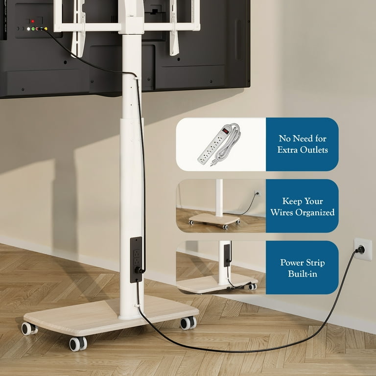 FITUEYES Rolling TV Floor Stand - 32-65 Inch TVs, Adjustable