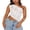 White, variant on Women Lace Vest, Sleeveless One-shoulder Backless Irregular Summer Tops Clubwear for Party
