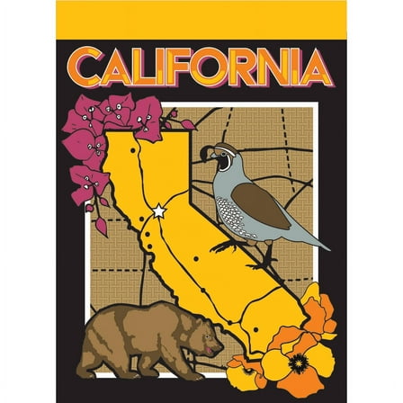 Magnolia Garden Flags M010056 13 x 18 in. California Symbols Polyester Garden Flag