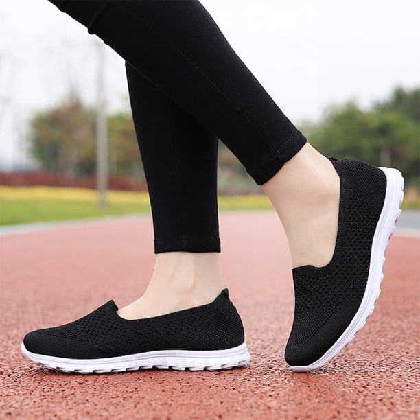 Zapatos Informales Sin Cordones Ligeras Malla Transpirable Color Sólido