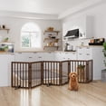 thumbnail image 2 of Algherohein Dog Gate for Inside,Bamboo Freestanding Pet Gate for Doorways,Indoor, 24" Espresso, 2 of 6