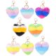 thumbnail image 1 of KAKOWELY 8 llaveros de corazón estéticos, llaveros peludos, colgantes para monedero., 1 of 4