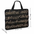 thumbnail image 2 of Werpe Music Notes Diving Fabric Laptop Carrying Bag Computer Protective Handle Case 15inch, 2 of 5