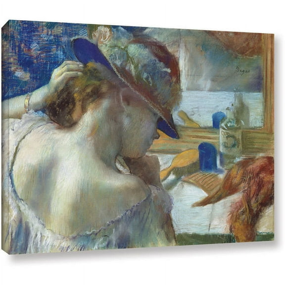 Edgar Degas "In Front of the Mirror" Gallery-wrapped Canvas Art