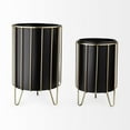 thumbnail image 2 of Mercana Pianta Metal Industrial Styled Planters in Black (Set of 2), 2 of 6