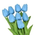 thumbnail image 2 of Ludlz 5Pcs Artificial Tulips Flowers Real Touch Tulips Fake Holland PU Tulip Bouquet Latex Flowers for Wedding Party Office Home Kitchen Decoration, 2 of 8
