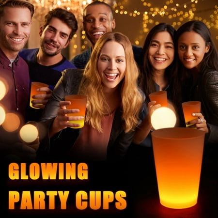 

NIUREDLTD 12oz Glowing Party Cups For Indoor Outdoor Party Event Fun With Fluorescent Liquid 4.5mL