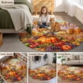 thumbnail image 5 of Round Rugs 4Ft, Hello Fall Round Area Rug Washable Indoor Throw Carpet, Scarecrow Pumpkins Harvest Thanksgiving Soft Non Slip Circle Rug for Kitchen Nursery Room Home Decor Aesthetic, 5 of 8