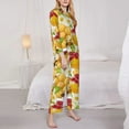 thumbnail image 4 of Bingfone Womens Pajama Sets Bees Honeycomb Print,Long Sleeve Loungewear Pajamas Set-Medium, 4 of 9
