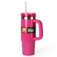 thumbnail image 3 of Ozark Trail 30oz Insulated Stainless Steel Tumbler with Handle,SHIMMER FUSCHIA BURST, 3 of 10