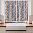 thumbnail image 2 of Ambesonne Modern Kitchen Curtains, Colorful Digital Stripes, 55"x36", Multicolor, 2 of 3