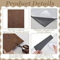 thumbnail image 4 of 4 Pcs Iron on PU Leather Sheet 10.2x11.8inch Saddle Brown Blank Hotfix Leather Patch with Heat Press Transfer Adhesive Laserable Leather Supply for DIY Hat Backpacks Jacket, 4 of 9