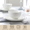 thumbnail image 3 of Vancasso 18 Pcs Dinnerware Sets, Ceramic Plates and Bowls Sets for 6, Scratch Resistant Kitchen Dinner Set , Microwave & Dishwasher Safe, 3 of 7