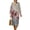 Beige and Green - Cardinal, variant on DISNIMO Maxi Dresses for Women Cardinal Print Linen Style Casual Dress V Neck Loose Shift Dress 3/4 Sleeve Midi Dresses, S