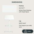 thumbnail image 4 of FLEXISPOT 55" W Home Office Height Adjustable Standing Desk White Chipboard Top with USB Charge Ports, Drawer, 4 of 7