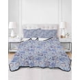 thumbnail image 3 of Coastal Seashells Twin Size Down Alternative Comforter, Lightweight Comforter Quilt Bedding Set with Pillow Shams Summer Nautical Coral Vintage Rustic All Seasons Bed Comforter Duvet Insert 68"x86", 3 of 7