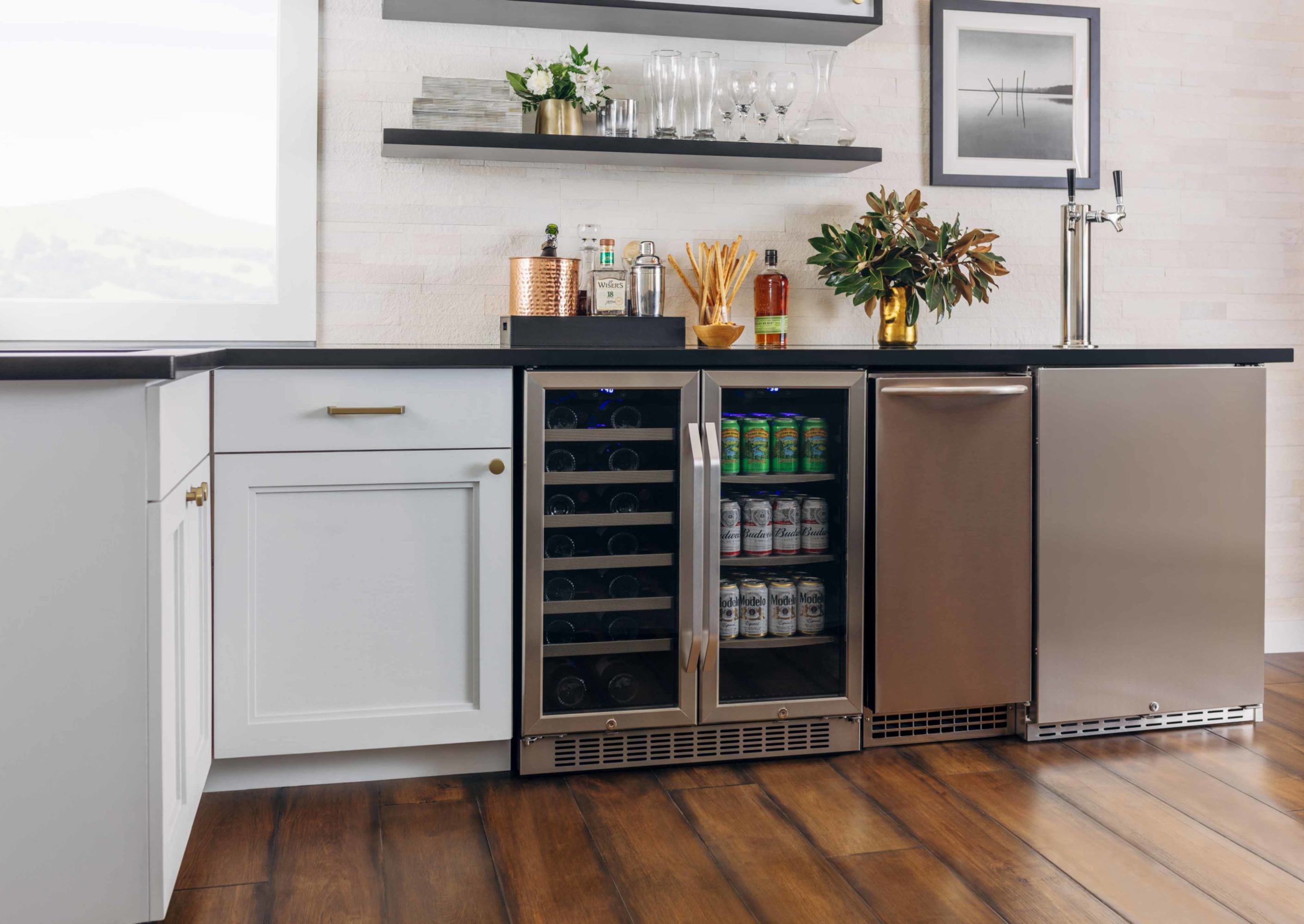 Edgestar Cwb2886fd 30" Wide 28 Bottle Built-In Dual Zone Beverage Center - Stainless Steel