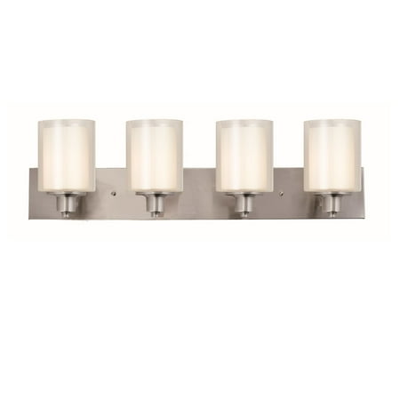 Design House Oslo Traditional 4-Light Dimmable Vanity Light, Satin Nickel