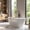 White, variant on Akicon 67" Double-Ended Solid Cast Iron Freestanding Deep Soaking Bathtub with Complete Drain and Overflow Hardware Kit White