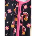 thumbnail image 5 of Bagilaanoe Newborn Baby Girl Halloween Jumpsuit Pumpkin/Ghost Letters Print Long Sleeve Bodysuit + Headband 3M 6M 12M 18M Infant Fall One Piece Romper, 5 of 9