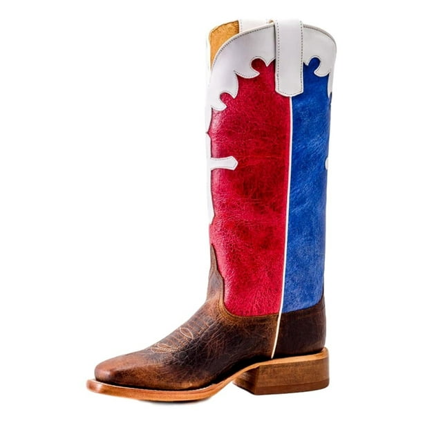 Anderson Bean - Anderson Bean Western Boots Boys Roper DB Toe Overlay Toast K7075 - Walmart.com